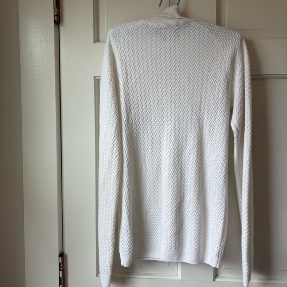 ASOS Cream White Textured Knit Turtleneck Sweater Size S - Picture 3 of 4